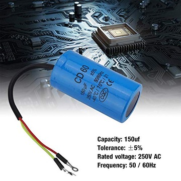 Конденсатор Laufender Cd60 с Blei 250В Wechselstrom 150мкФ 50/60Гц