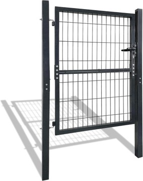 Brama Ogrodowa Metalowa ze słupkami do drzwi Plastikowe uchwyty(125x100cm)