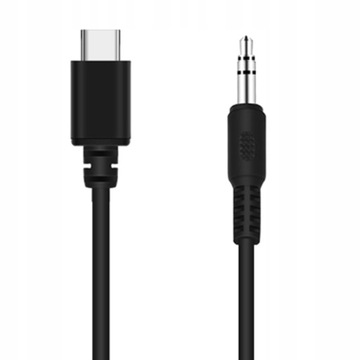 3,5 mm TRRS na USB-C Adapter audio Kabel spiralny