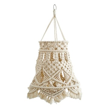 Abażur do lampy z makramy z frędzlami Vintage Handmade Boho