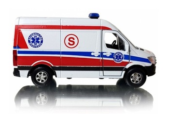 MERCEDES SPRINTE AMBULANS METALOW MODEL 1:34 WELLY