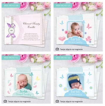 25 магнитов - Крестильная благодарность с фото