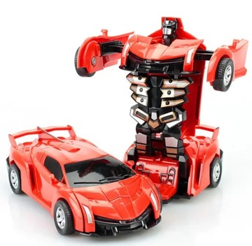 ROBOT SAMOCHÓD TRANSFORMERS 2W1 PREZENT DLA DZIECKA CZERWONY Z FILMU