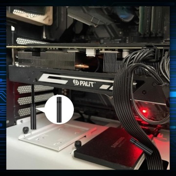 ПОДДЕРЖКА ВИДЕОКАРТЫ ГРАФИЧЕСКИЙ ДЕРЖАТЕЛЬ ДЕРЖАТЕЛЬ ЧЕРНЫЙ МЕТАЛЛИЧЕСКИЙ, 120 мм