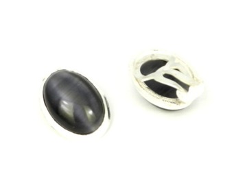 Серебряные зажимы из улексита