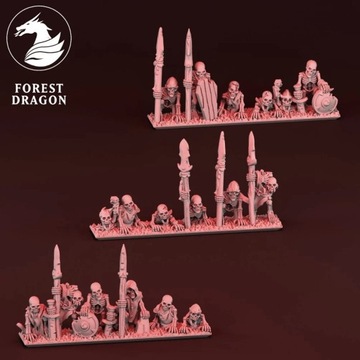 Raised Skeletons, Vampire Army, Warmaster 10mm