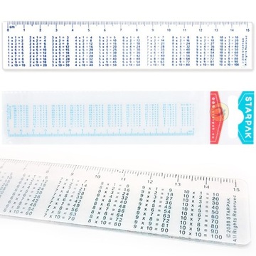 LINIJKA 15 CM Z TABLICZKĄ MNOŻENIA STARPAK