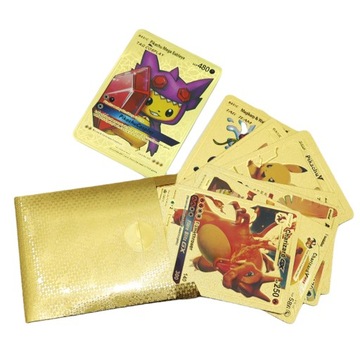 КОЛЛЕКЦИОННЫЕ ИГРОВЫЕ КАРТЫ POKEMON СПЕЦИАЛЬНЫЕ ЗОЛОТО ЧЕРНЫЕ 20 ШТ.