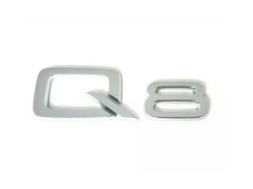 AUDI EMBLEMAT Q8 NAPIS ZNACZEK CHROM