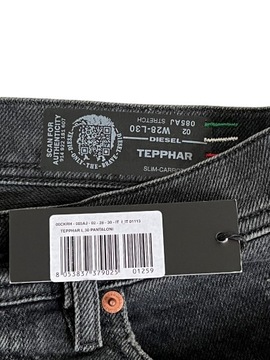 Джинсы мужские DIESEL черные, размеры S W28, L30