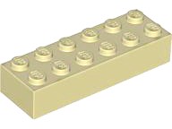 Lego 2x6 2456 kolor tan piaskowy 45szt [0,17kg] NOWY