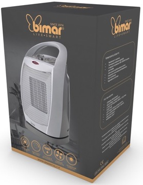 Тепловентилятор Bimar HP104 900Вт 1800Вт FARELKA OSCILLATION ECO FLOW