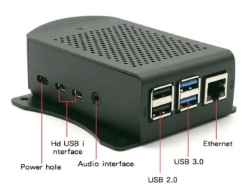 Кожух VESA для Raspberry Pi 4 алюминиевый черный