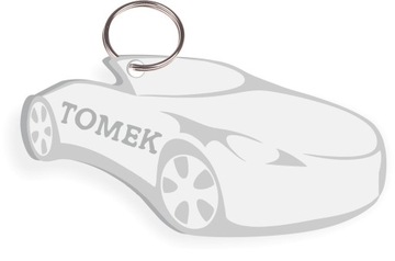 prezent Brelok do Kluczy Auto Samochód Grawer imię