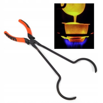 SZCZYPCE KLESZCZE DO TYGLI STAL NIERDZEWNA 330MM