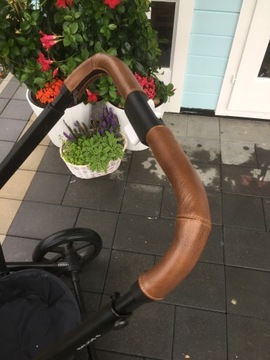 Кожаный чехол на ручку коляски Cybex Talos.