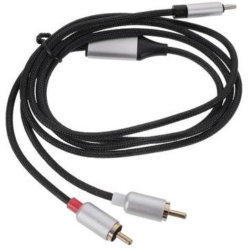 SŁUCHAWKI Z KABELEM AUDIO TYPE-C NA 2RCA 35MM