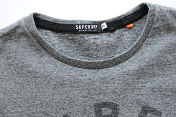 SUPERDRY Koszulka z długim rękawem szara logo XXL