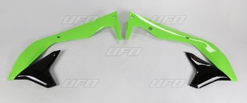 UFO OSŁONY CHŁODNICY KAWASAKI KXF 450 '16-'17 KOLOR OEM ZIELONY/CZARNY