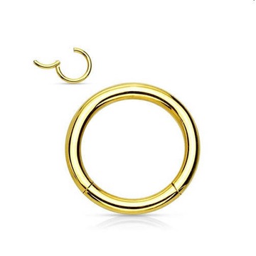 Kolczyk kółko clicker złoty piercing 1,0/8