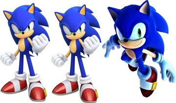 Naklejka SONIC Szybki jak błyskawica na bidon