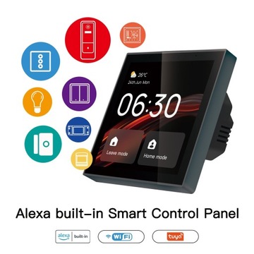 Центральная панель управления Tuya Wi-Fi Шлюз ZigBee с 4-дюймовым экраном Alexa