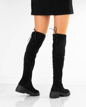 7028 ЧЕРНЫЕ ЗАМШЕВЫЕ ОФИЦЕРСКИЕ БОТИНКИ 38