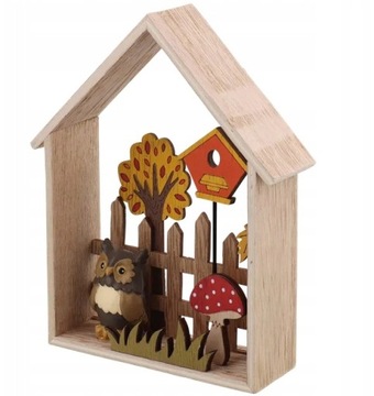 Domek ozdoba sceneria sowa