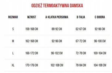 BIELIZNA TERMICZNA damska LEGGINSY dół ALPINUS L