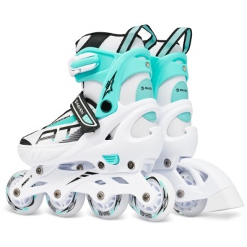 Роликовые коньки Фигурные коньки 2в1 Регулируемые RAVEN Profession White/Mint 38-42
