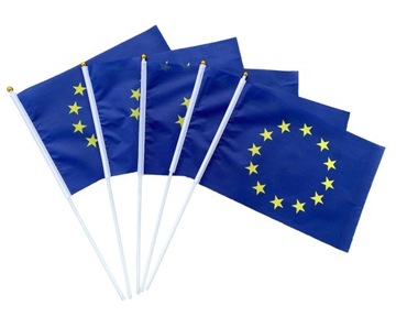 Flaga na kijku UNIA EUROPEJSKA 30x45cm 5szt.
