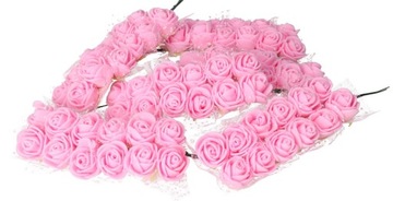 Роза пены с розами с тюлем на проволоке