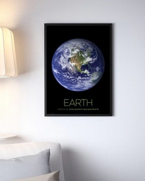 Ziemia Earth Nasa Obraz w Ramce Dekoracja Plakat