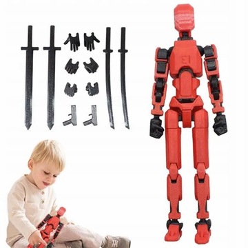 Ruchome figurki akcji T13 drukowane w 3D z wieloma przegubami DIY 13.7CM