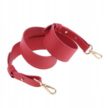 skórzany pasek torby crossbody - Czerwony