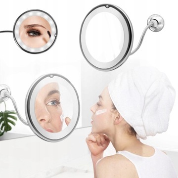 СВЕТОДИОДНОЕ КОСМЕТИЧЕСКОЕ НАСТЕННОЕ ЗЕРКАЛО ДЛЯ МАКИЯЖА, УВЕЛИЧИВАЮЩЕЕ, С ПОДСВЕТКОЙ