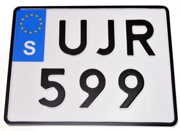 Tablice rejestracyjne Szwedzkie motor motocykl