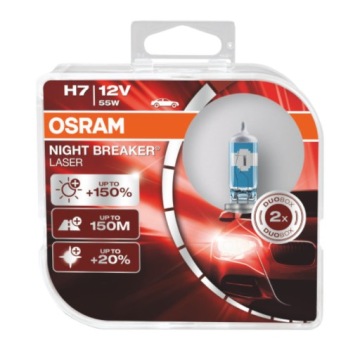 ЛАЗЕРНАЯ ЛАМПОЧКА OSRAM H7 NIGHT BREAKER +150% Duo Box