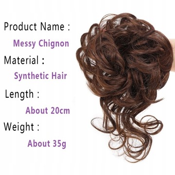 LUPU syntetyczny bałagan Chignon pączek włosy kok