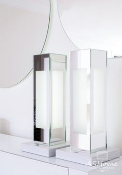Консоль Glamour Lacobel, черный, хромированная рама