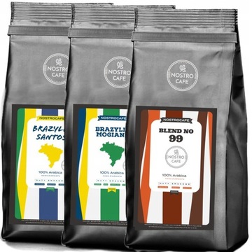 Kawa Ziarnista 3KG - SANTOS, MOGIANA, BLEND 99