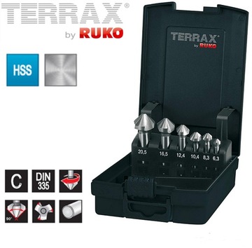 Зенковка 90 градусов. 6,3-20,5 мм HSS TERRAX RUKO