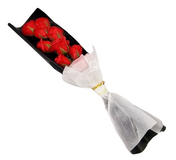 FLOWER BOX BUKIET RÓŻ MYDLANYCH PACHNĄCY DZIEŃ KOBIET WALENTYNKI