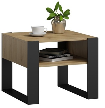 Ława stolik KAJA KWADRAT artisan czarny loft retro PER