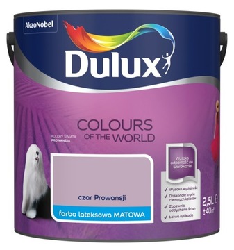 FARBA DULUX KOLORY ŚWIATA- czar Prowansji, 2.5l