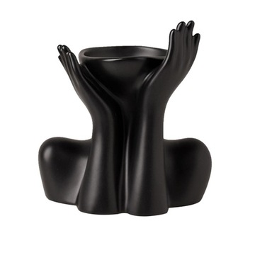 Wazon ceramiczny Bonsai Decor Doniczki Urządzenia dekoracyjne Czarna twarz wspierająca