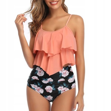 Damska STRÓJ KĄPIELOWY BIKINI PUSH UP WYSOKI STAN - S