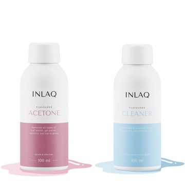 INLAQ ZESTAW CLEANER ODTŁUSZCZACZ + ACETON 2x100ml