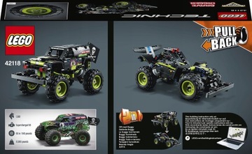 НАБОР LEGO TECHNIC АВТОМОБИЛЬНЫЙ БЛОК MONSTER JAM GRAVE DIGGGER ПОДАРОК