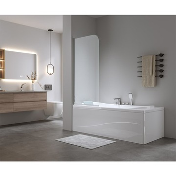 Шторка для ванны PR01 ХРОМ 80x140 CM 6 MM